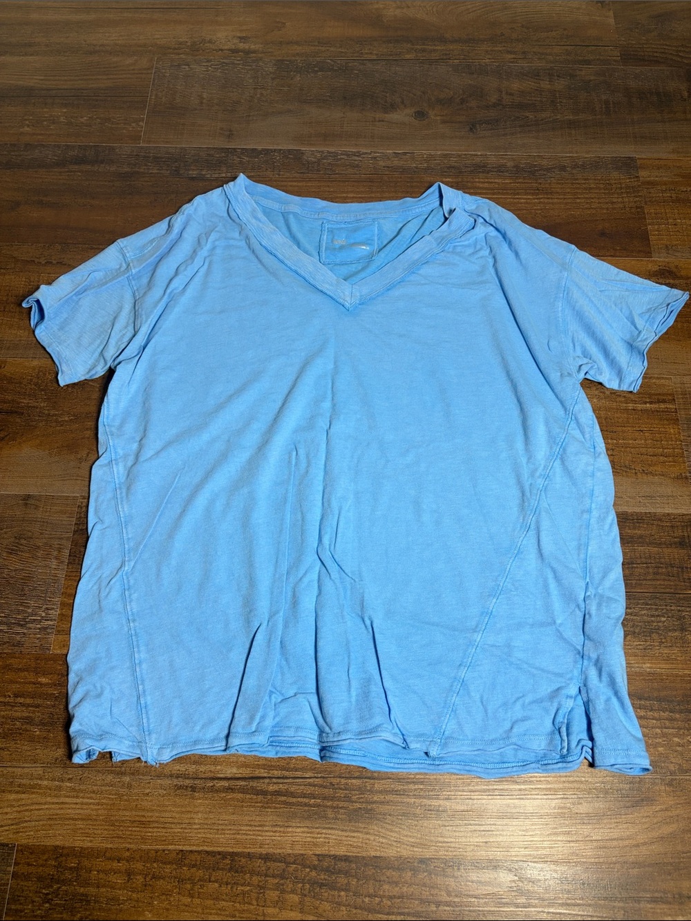 aerie Light Blue V-Neck Short Sleeve Tee